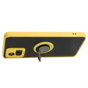 Hurtownia GSM - Etui s úchytem na prst Bizon Case Hybrid Ring pro Motorola Moto G72 kouřové se žlutým rámečkem - BIZ553 - {ean13} - Hurt