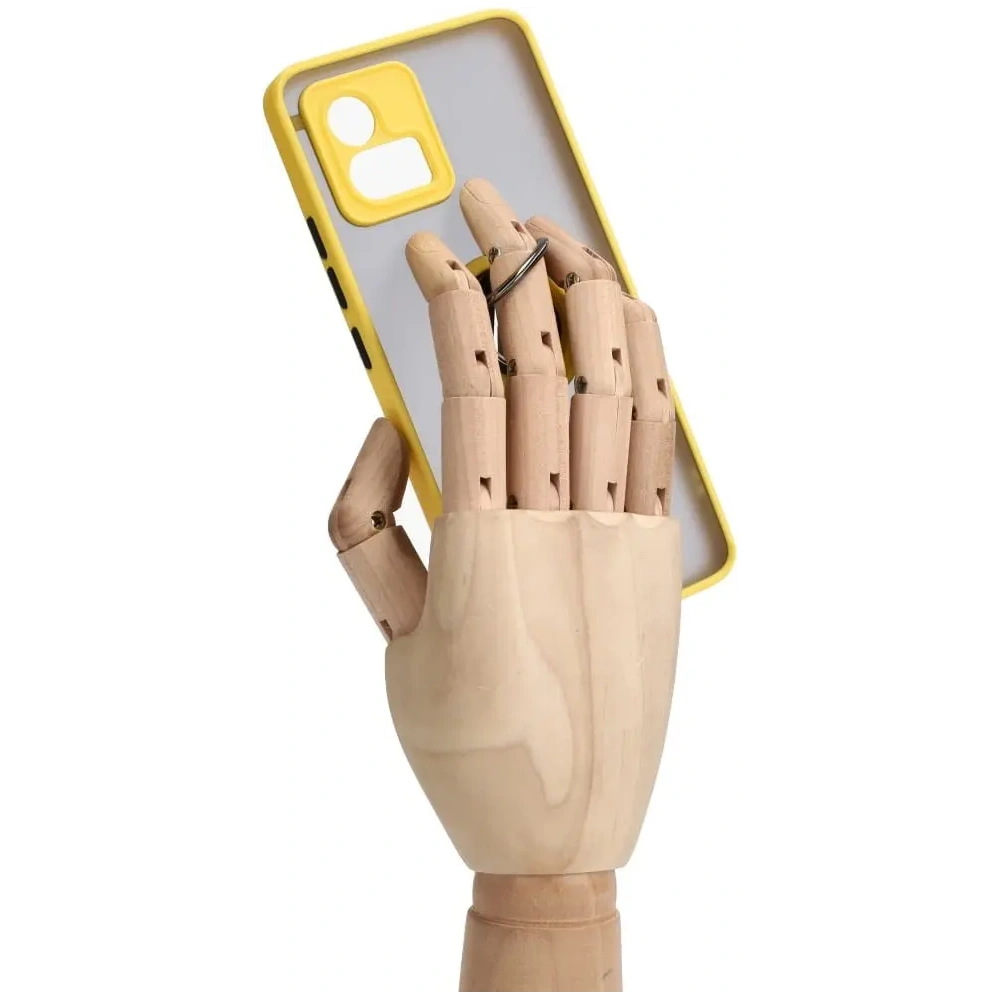 Wholesale Bizon Case Hybrid Ring Motorola Moto G72 smoky with a yellow frame - BIZ553 - {ean13} - Hurt