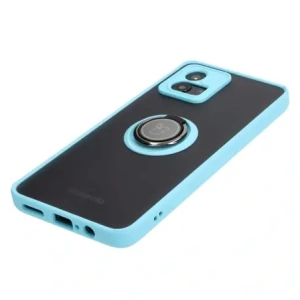 Hurtownia GSM - Etui s držákem na prst Bizon Case Hybrid Ring pro Motorola Moto G72 kouřové s jasně modrým rámem - BIZ555 - {ean13} - Hurt