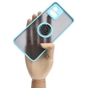 Hurtownia GSM - Etui s držákem na prst Bizon Case Hybrid Ring pro Motorola Moto G72 kouřové s jasně modrým rámem - BIZ555 - {ean13} - Hurt