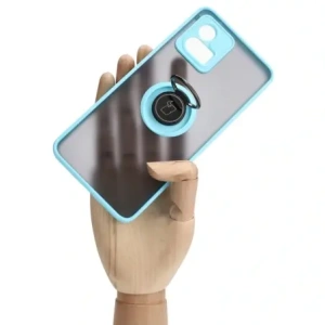 Hurtownia GSM - Etui s držákem na prst Bizon Case Hybrid Ring pro Motorola Moto G72 kouřové s jasně modrým rámem - BIZ555 - {ean13} - Hurt