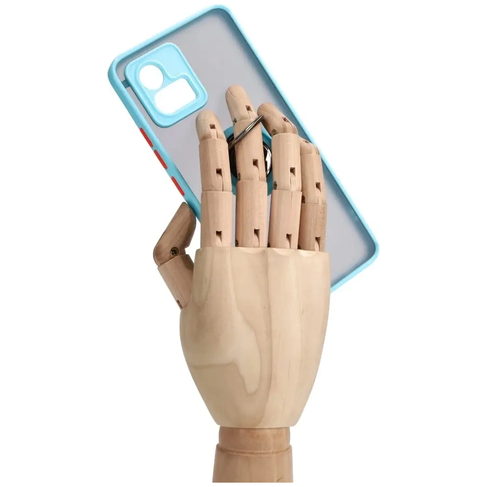 Hurtownia GSM - Etui s držákem na prst Bizon Case Hybrid Ring pro Motorola Moto G72 kouřové s jasně modrým rámem - BIZ555 - {ean13} - Hurt