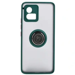 Hurtownia GSM - Etui s úchytem na prst Bizon Case Hybrid Ring pro Motorola Moto G72 kouřové s tmavě zeleným rámem - BIZ556 - {ean13} - Hurt