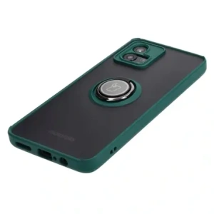 Hurtownia GSM - Etui s úchytem na prst Bizon Case Hybrid Ring pro Motorola Moto G72 kouřové s tmavě zeleným rámem - BIZ556 - {ean13} - Hurt
