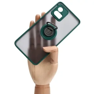 Hurtownia GSM - Etui s úchytem na prst Bizon Case Hybrid Ring pro Motorola Moto G72 kouřové s tmavě zeleným rámem - BIZ556 - {ean13} - Hurt
