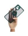 Hurtownia GSM - Etui s úchytem na prst Bizon Case Hybrid Ring pro Motorola Moto G72 kouřové s tmavě zeleným rámem - BIZ556 - {ean13} - Hurt