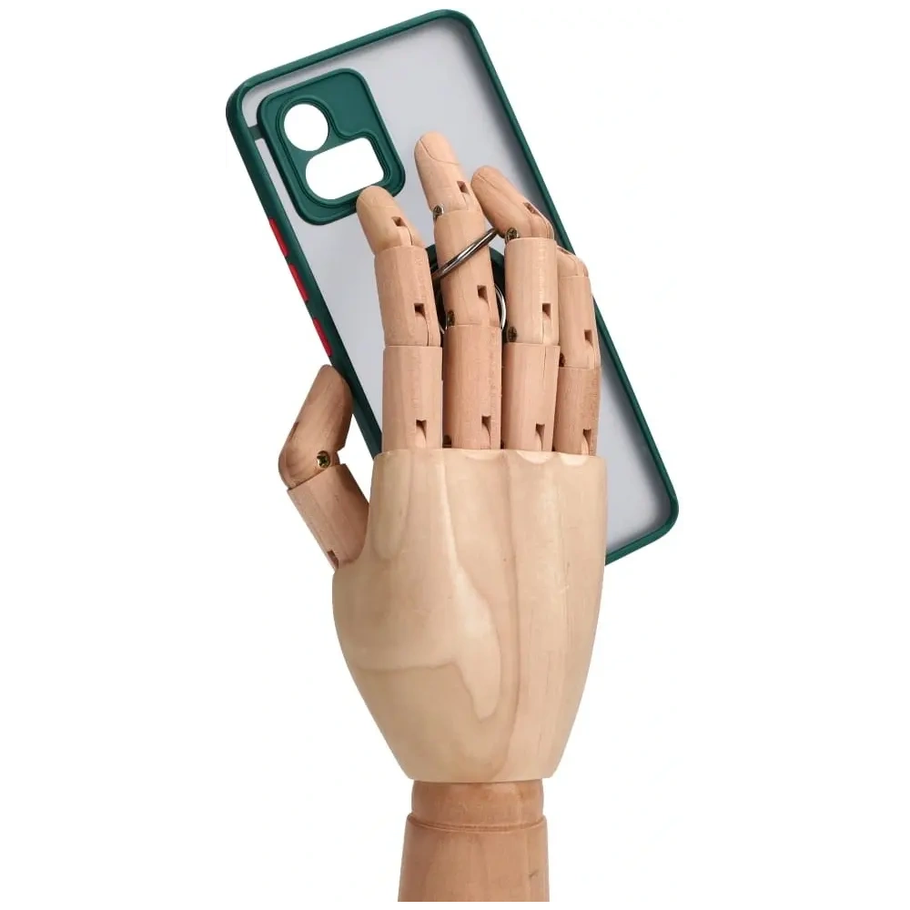 Hurtownia GSM - Etui s úchytem na prst Bizon Case Hybrid Ring pro Motorola Moto G72 kouřové s tmavě zeleným rámem - BIZ556 - {ean13} - Hurt