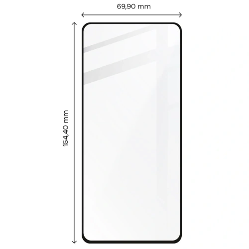 Szkło hartowane Bizon Glass Edge - [2 PACK] + ochrona na obiektyw Moto G8 czarne