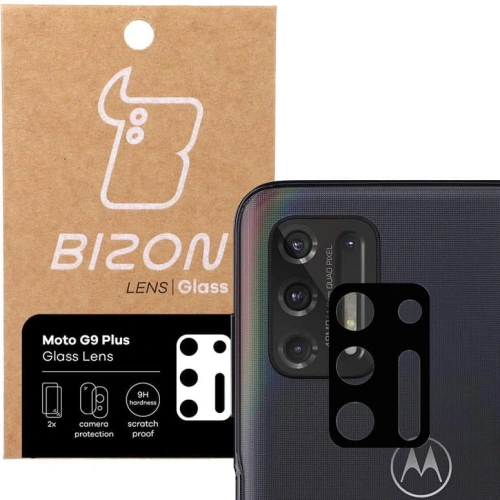 Szkło na aparat Bizon Glass Lens do Moto G9 Plus [2 PACK]