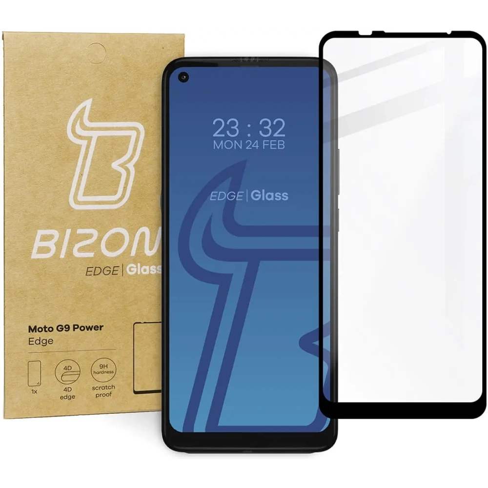 Hurtownia GSM - Bizon Glass Edge Moto G9 Power fekete - BIZ566 - {ean13} - Hurt