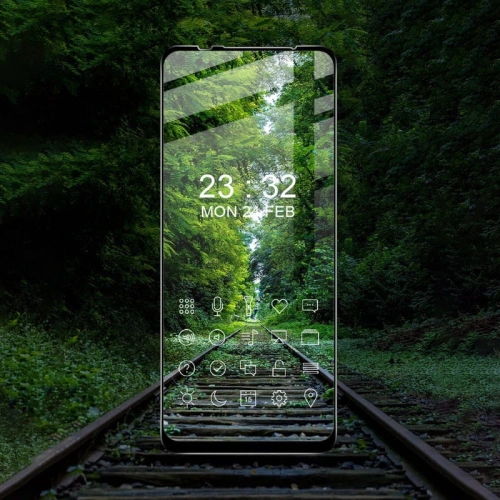 Szkło hartowane Bizon Glass Edge do Moto G9 Power czarne