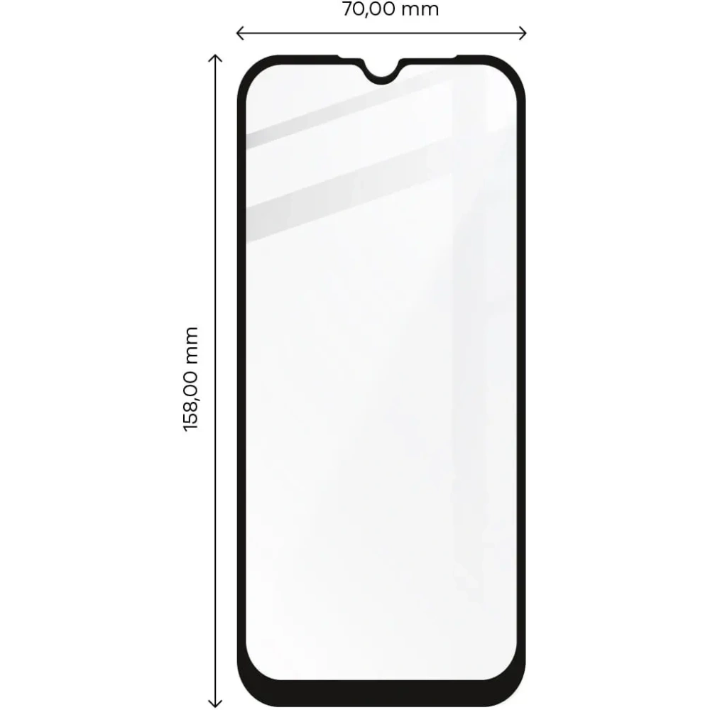 Hurtownia GSM - Bizon Glas Rand Oppo A31 schwarz - BIZ586 - {ean13} - Hurt