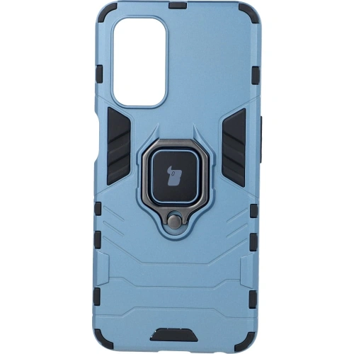 Etui Bizon Case Armor Ring do Oppo A54 5G / A93 5G / A74 5G / OnePlus Nord N200 5G niebieskie