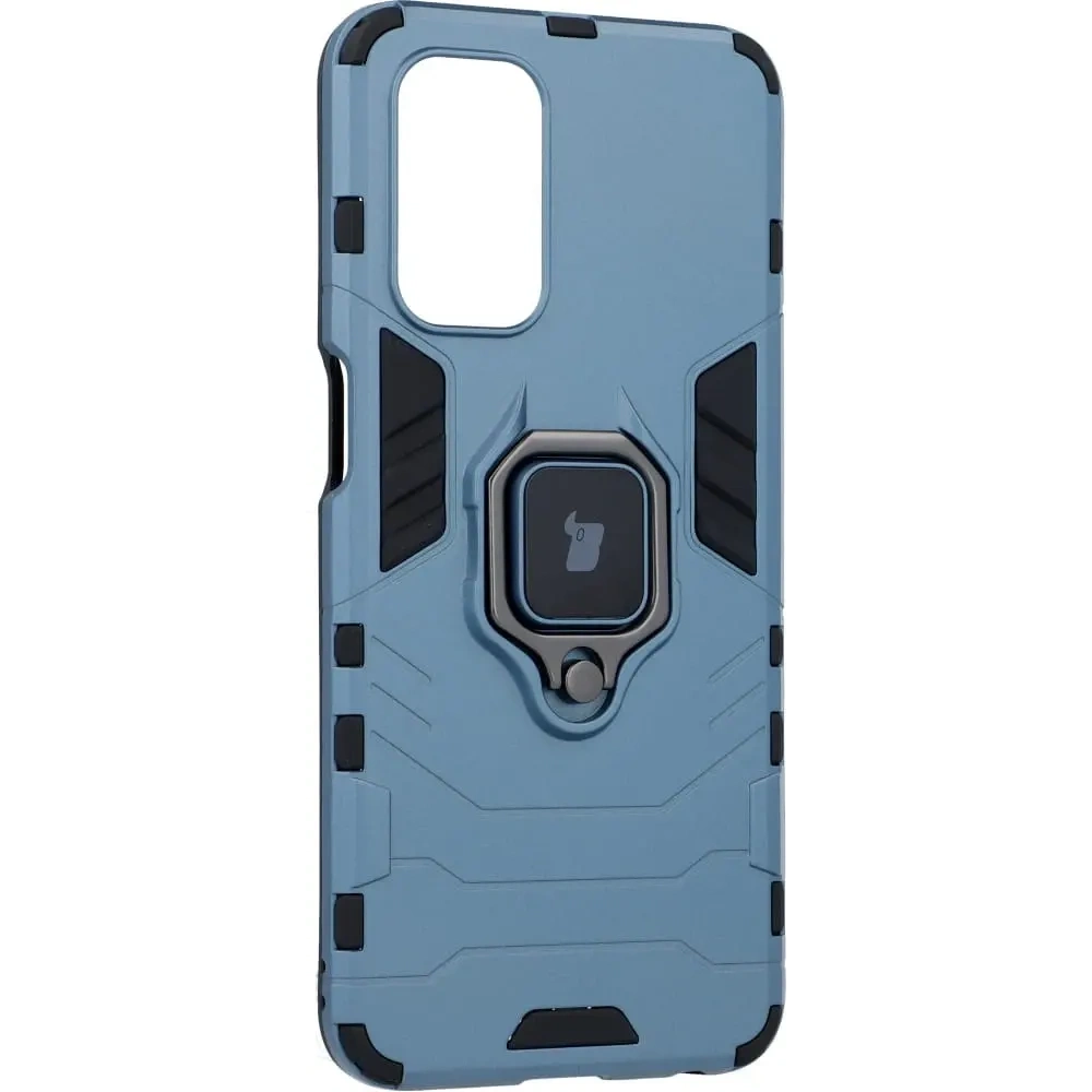 Hurtownia GSM - Bizon Caz Armură Inel Oppo A54 5G / A93 5G / A74 5G / OnePlus Nord N200 5G albastru - BIZ590 - {ean13} - Hurt
