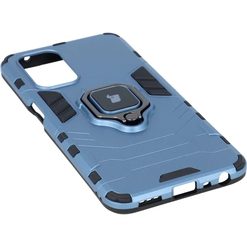 Etui Bizon Case Armor Ring do Oppo A54 5G / A93 5G / A74 5G / OnePlus Nord N200 5G niebieskie