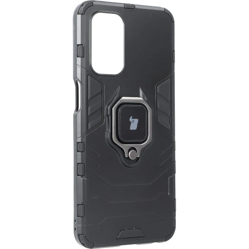 Etui Bizon Case Armor Ring do Oppo A54 5G / A93 5G / A74 5G / OnePlus Nord N200 5G czarne