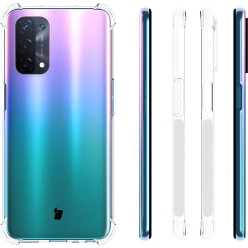 Etui + 2x szkło na ekran + obiektyw Bizon Case Clear Pack do Oppo A74 5G / A54 5G przezroczyste