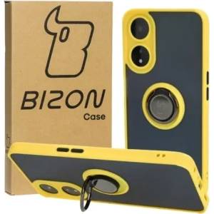Hurtownia GSM - Bizon Case Hybrid Ring Oppo A78 5G fumurie cu un cadru galben - BIZ597 - {ean13} - Hurt