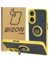 Wholesale Bizon Case Hybrid Ring Oppo A78 5G smoky with a yellow frame - BIZ597 - {ean13} - Hurt