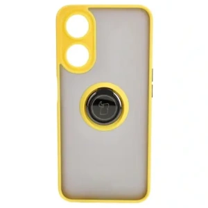 Hurtownia GSM - Etui z uchwytem na palec Bizon Case Hybrid Ring do Oppo A78 5G przydymione z żółtą ramką - BIZ597 - {ean13} - Hurt
