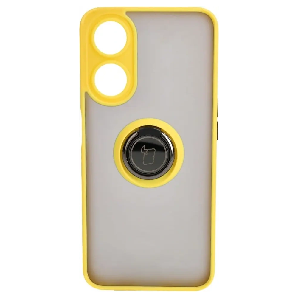 Wholesale Bizon Case Hybrid Ring Oppo A78 5G smoky with a yellow frame - BIZ597 - {ean13} - Hurt