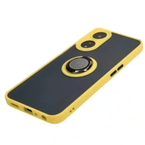 Hurtownia GSM - Bizon Case Hybrid Ring Oppo A78 5G fumurie cu un cadru galben - BIZ597 - {ean13} - Hurt