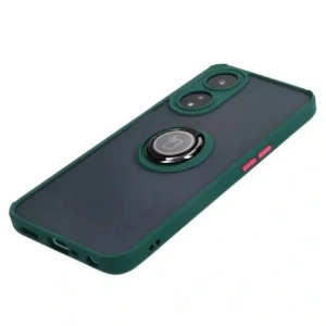 Hurtownia GSM - Bizon Case Hybrid Ring Oppo A78 5G fumuriu cu un cadru verde închis - BIZ599 - {ean13} - Hurt