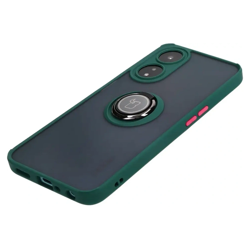 Wholesale Bizon Case Hybrid Ring Oppo A78 5G smoky with a dark green frame - BIZ599 - {ean13} - Hurt