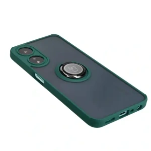 Hurtownia GSM - Bizon Case Hybrid Ring Oppo A78 5G fumuriu cu un cadru verde închis - BIZ599 - {ean13} - Hurt