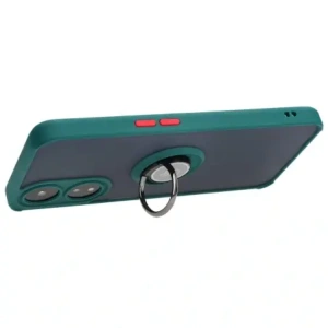 Hurtownia GSM - Bizon Case Hybrid Ring Oppo A78 5G fumuriu cu un cadru verde închis - BIZ599 - {ean13} - Hurt