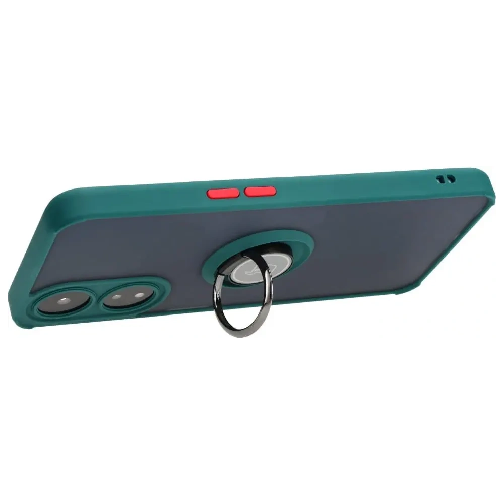 Wholesale Bizon Case Hybrid Ring Oppo A78 5G smoky with a dark green frame - BIZ599 - {ean13} - Hurt