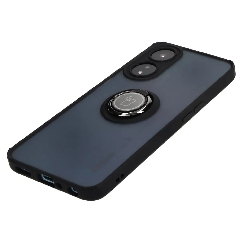 Wholesale Bizon Case Hybrid Ring Oppo A78 5G smoky with a black frame - BIZ600 - {ean13} - Hurt