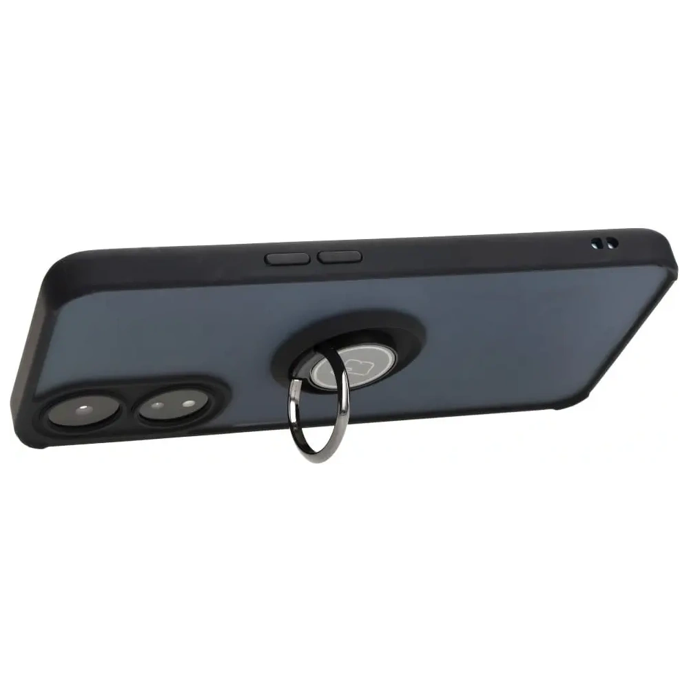 Wholesale Bizon Case Hybrid Ring Oppo A78 5G smoky with a black frame - BIZ600 - {ean13} - Hurt