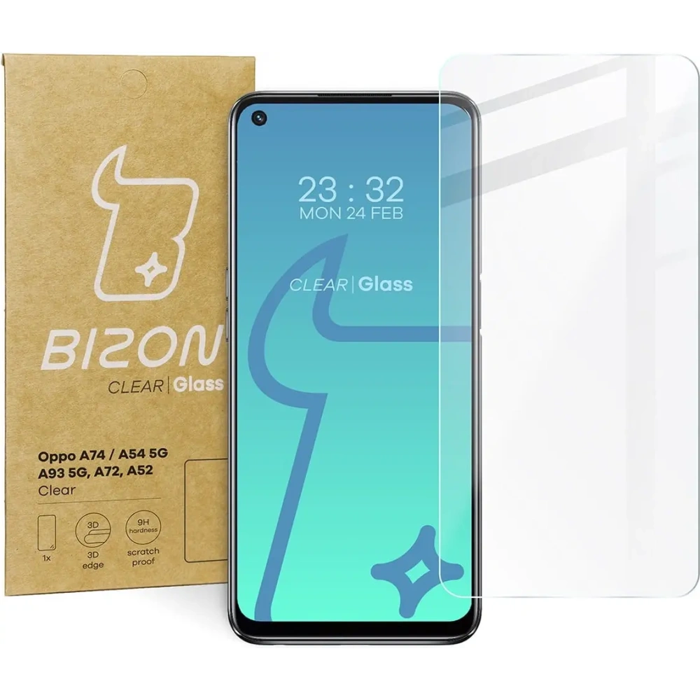 Hurtownia GSM - Bizon Sticlă Transparentă Oppo A52 / A72 / A54 5G / A74 5G / A93 5G - BIZ604 - {ean13} - Hurt