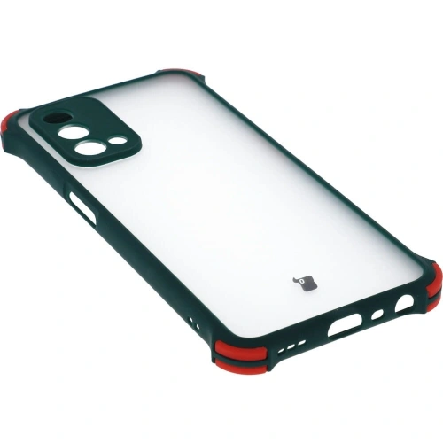 Etui Bizon Case AntiShock Hybrid do Oppo A93 5G / OnePlus Nord N200 5G ciemnozielone