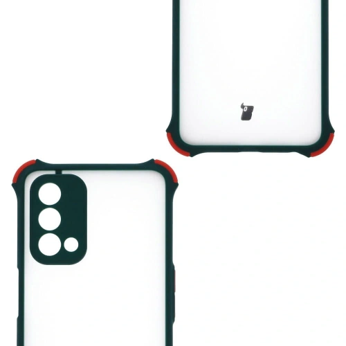 Etui Bizon Case AntiShock Hybrid do Oppo A93 5G / OnePlus Nord N200 5G ciemnozielone