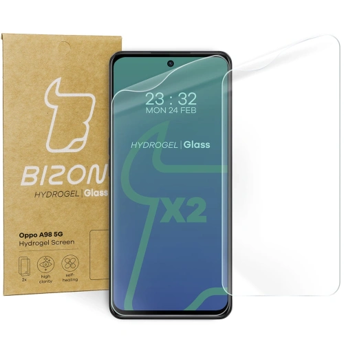 Folia hydrożelowa na ekran Bizon Glass Hydrogel do Oppo A98 [2 PACK]