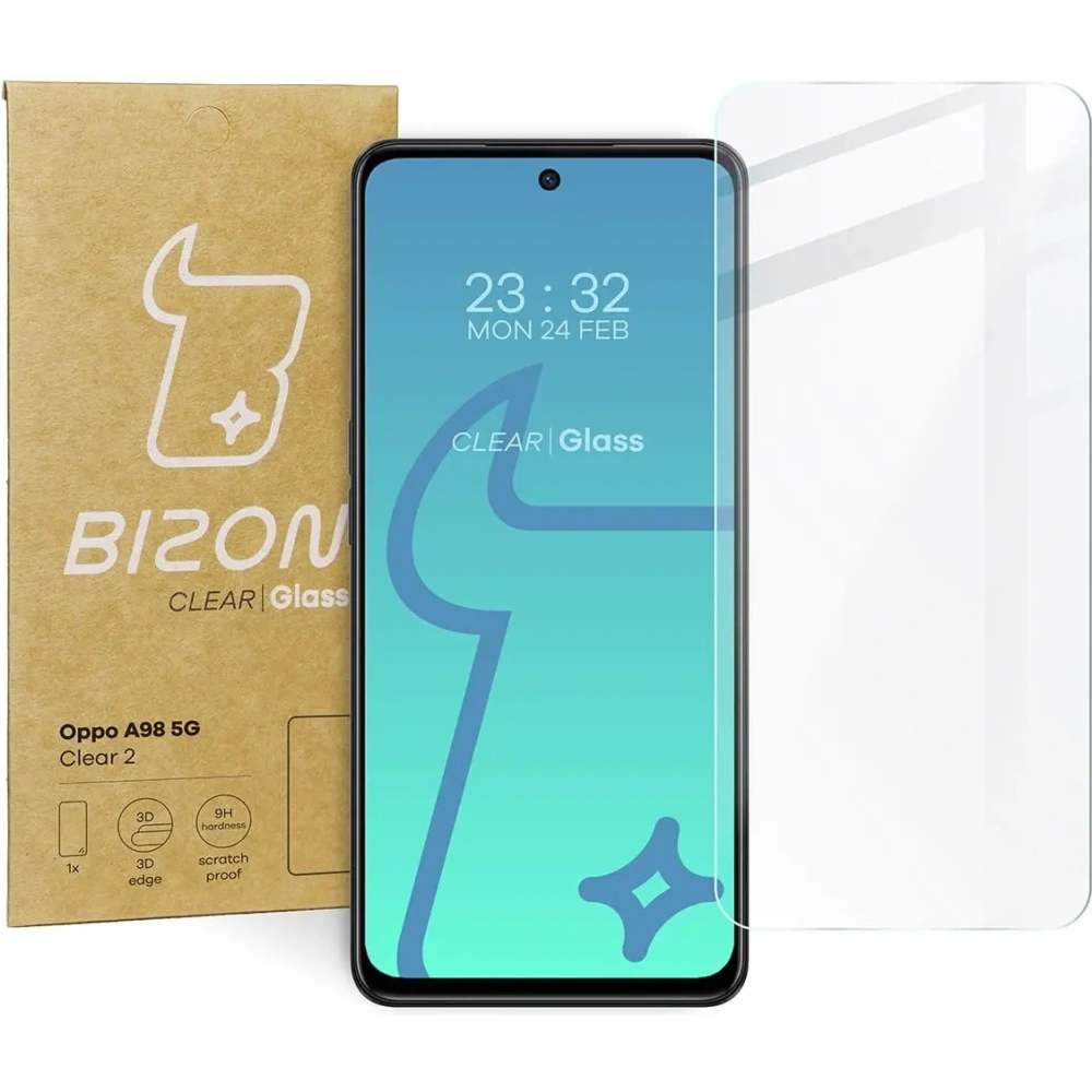 Hurtownia GSM - Tvrzené sklo Bizon Glass Clear 2 pro Oppo A98 - BIZ622 - {ean13} - Hurt