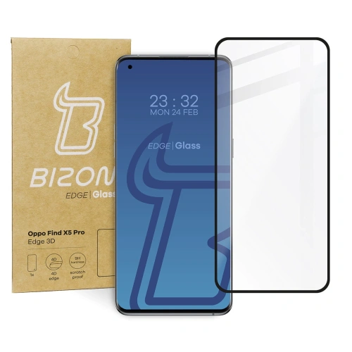 Szkło hartowane Bizon Glass Edge 3D do Oppo Find X5 Pro czarne