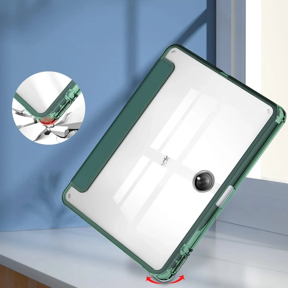 Hurtownia GSM - Caz Bizon Tab Clear Satin Oppo Pad 2 / OnePlus Pad verde închis - BIZ629 - {ean13} - Hurt