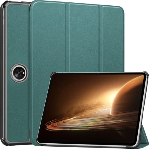 Etui Bizon Case Tab Croc do Oppo Pad 2 / OnePlus Pad ciemnozielone