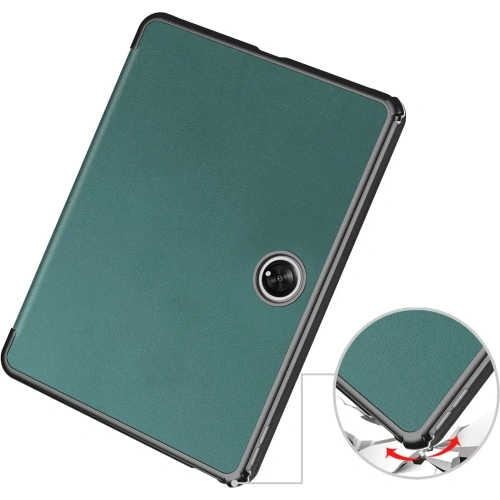 Etui Bizon Case Tab Croc do Oppo Pad 2 / OnePlus Pad ciemnozielone