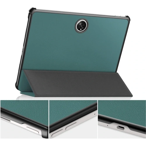 Etui Bizon Case Tab Croc do Oppo Pad 2 / OnePlus Pad ciemnozielone