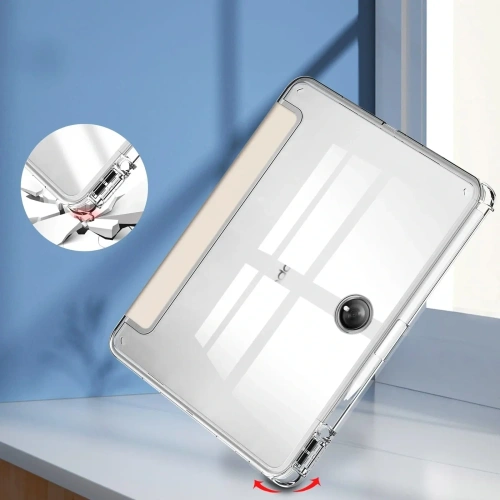 Etui Bizon Case Tab Clear Satin do Oppo Pad 2 / OnePlus Pad beżowe