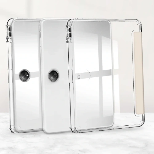 Etui Bizon Case Tab Clear Satin do Oppo Pad 2 / OnePlus Pad beżowe
