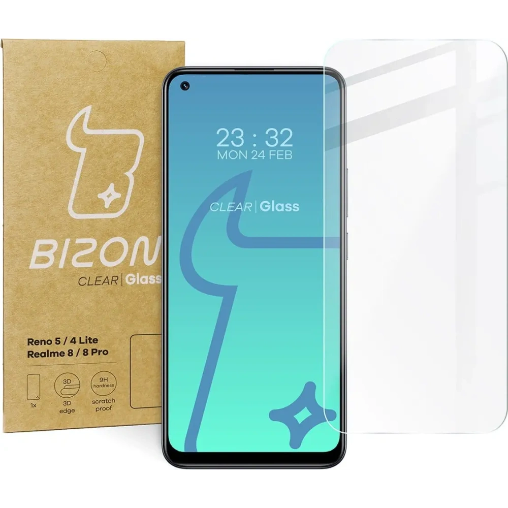 Hurtownia GSM - Tvrzené sklo Bizon Glass Clear pro Oppo Reno 4 Lite / Oppo Reno 5 / Realme 8 / Realme 8 Pro - BIZ640 - {ean13} - Hurt