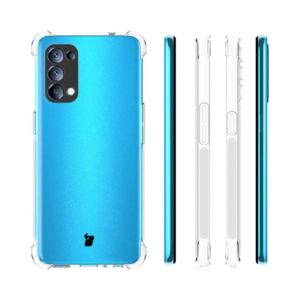 Hurtownia GSM - Bizon Case Clear Pack + 2x sticlă de protecție Oppo Reno 5 5G transparentă. - BIZ643 - {ean13} - Hurt