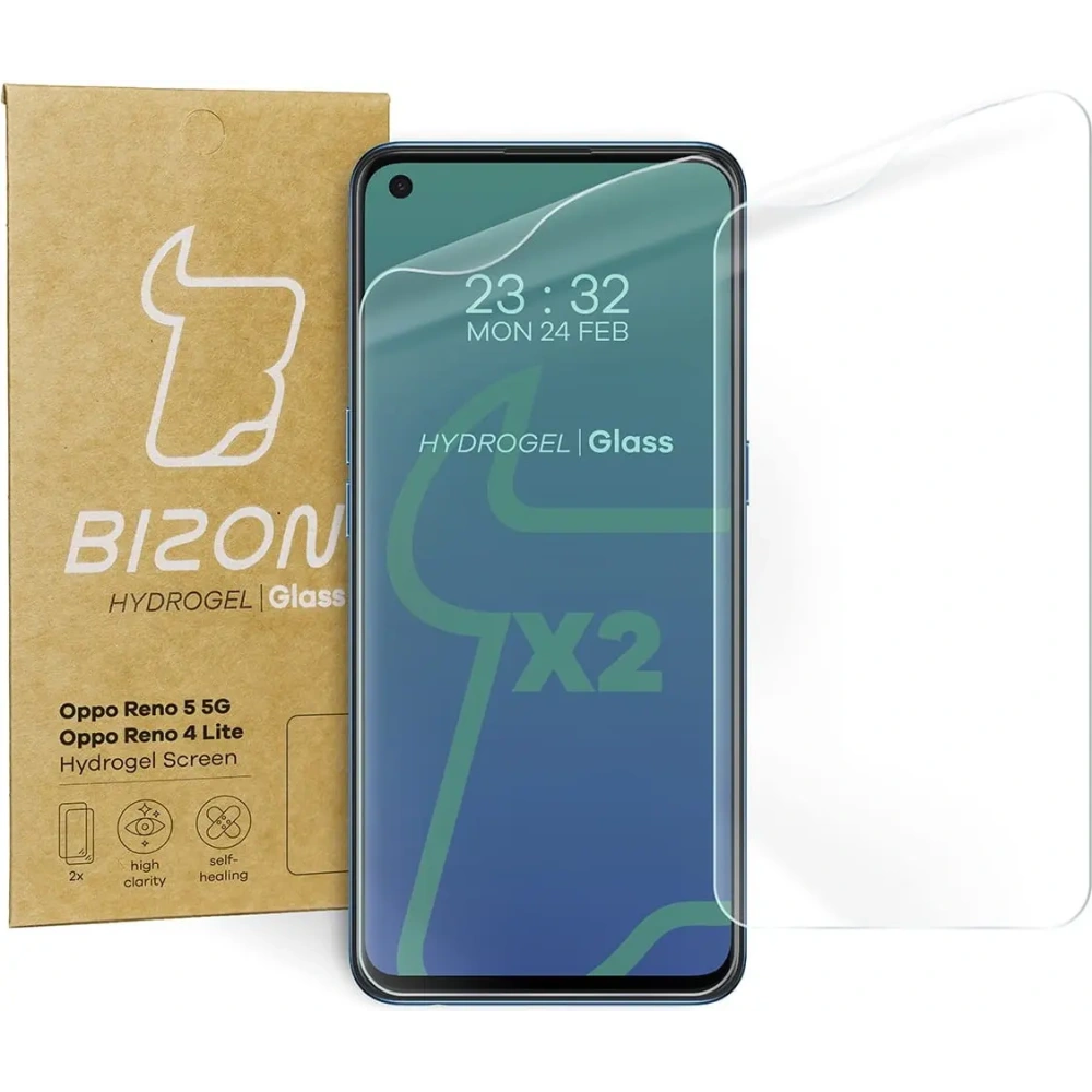Wholesale Bizon Glass Hydrogel Oppo Reno 5 5G / Reno 4 Lite [2 PACK] - BIZ645 - {ean13} - Hurt