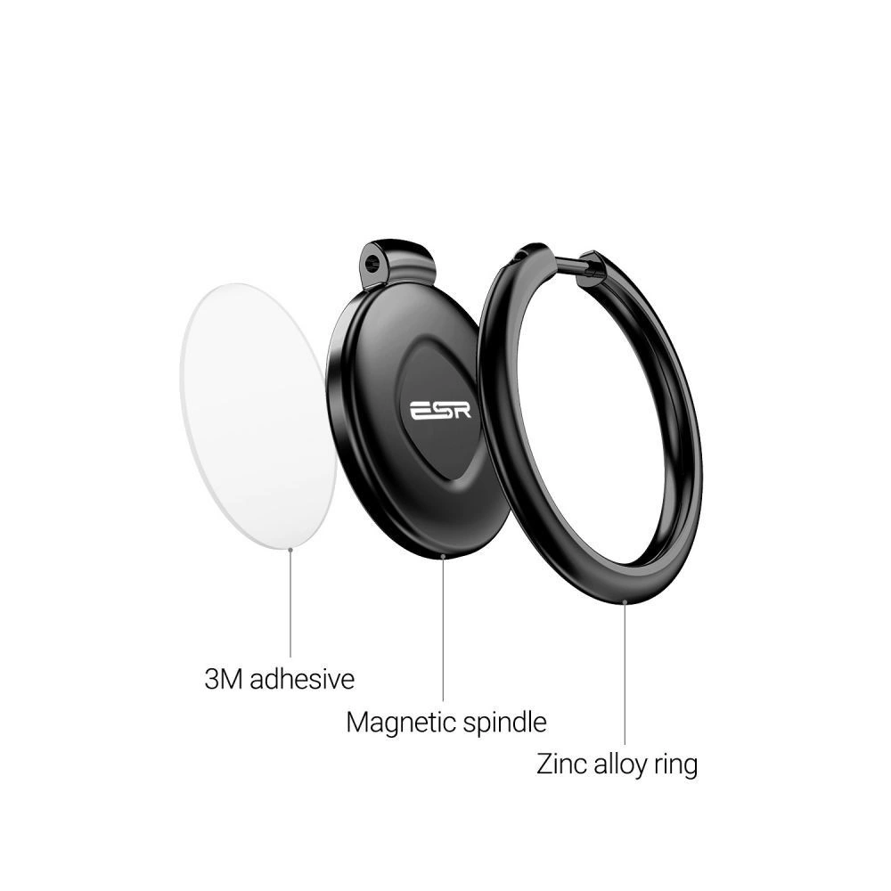 Wholesale ESR Magnetic Phone Ring Black - ESR025BLK - {ean13} - Hurt