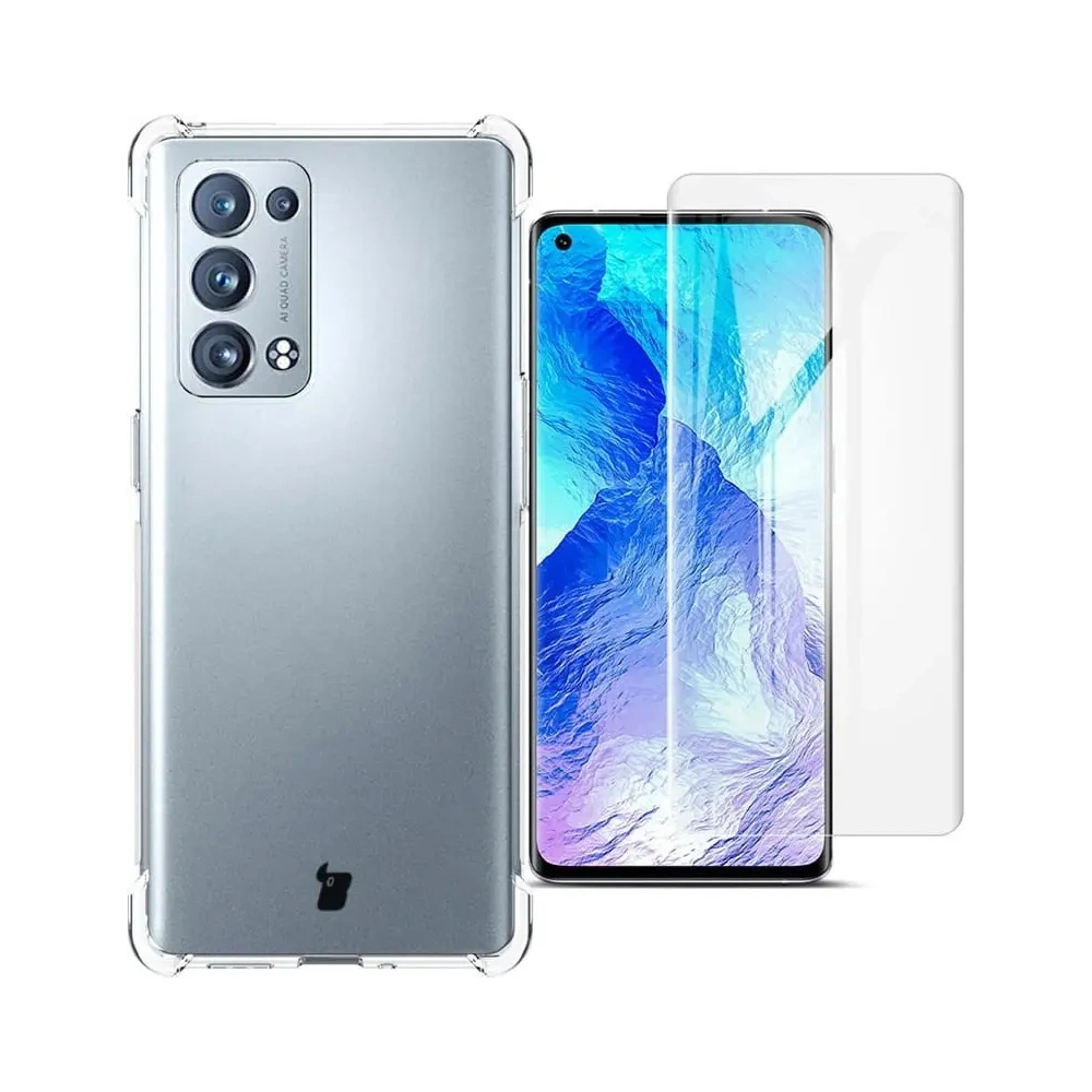 Hurtownia GSM - Bizon Case Clear Pack Hülle + 2x Displayschutzfolie für Oppo Reno 6 Pro 5G klar - BIZ654 - {ean13} - Hurt